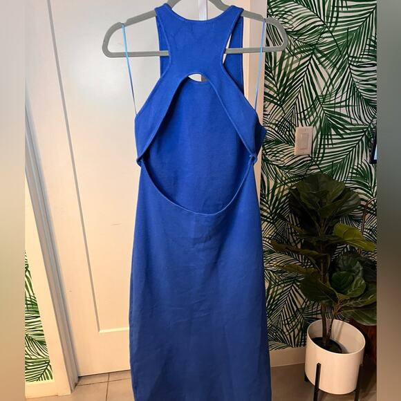 House of Harlow 1960 Cobalt Bodycon Keyhole Dress Large - Picture 5 of 10